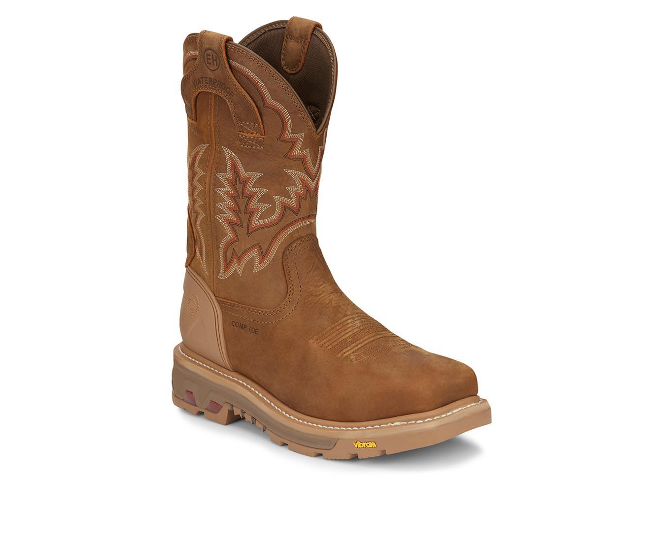 Men's Justin Boots Montana 11" Waterproof Compostie Toe Work Boots Product Image