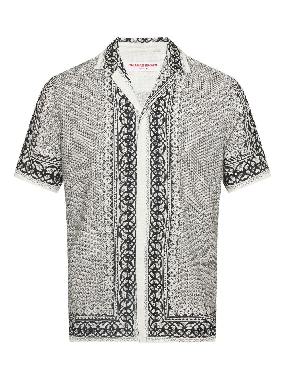 Maitan patterned linen shirt Product Image