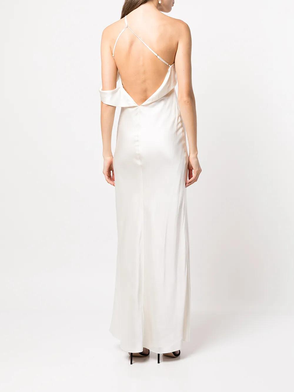 bias-cut one-shoulder gown Product Image