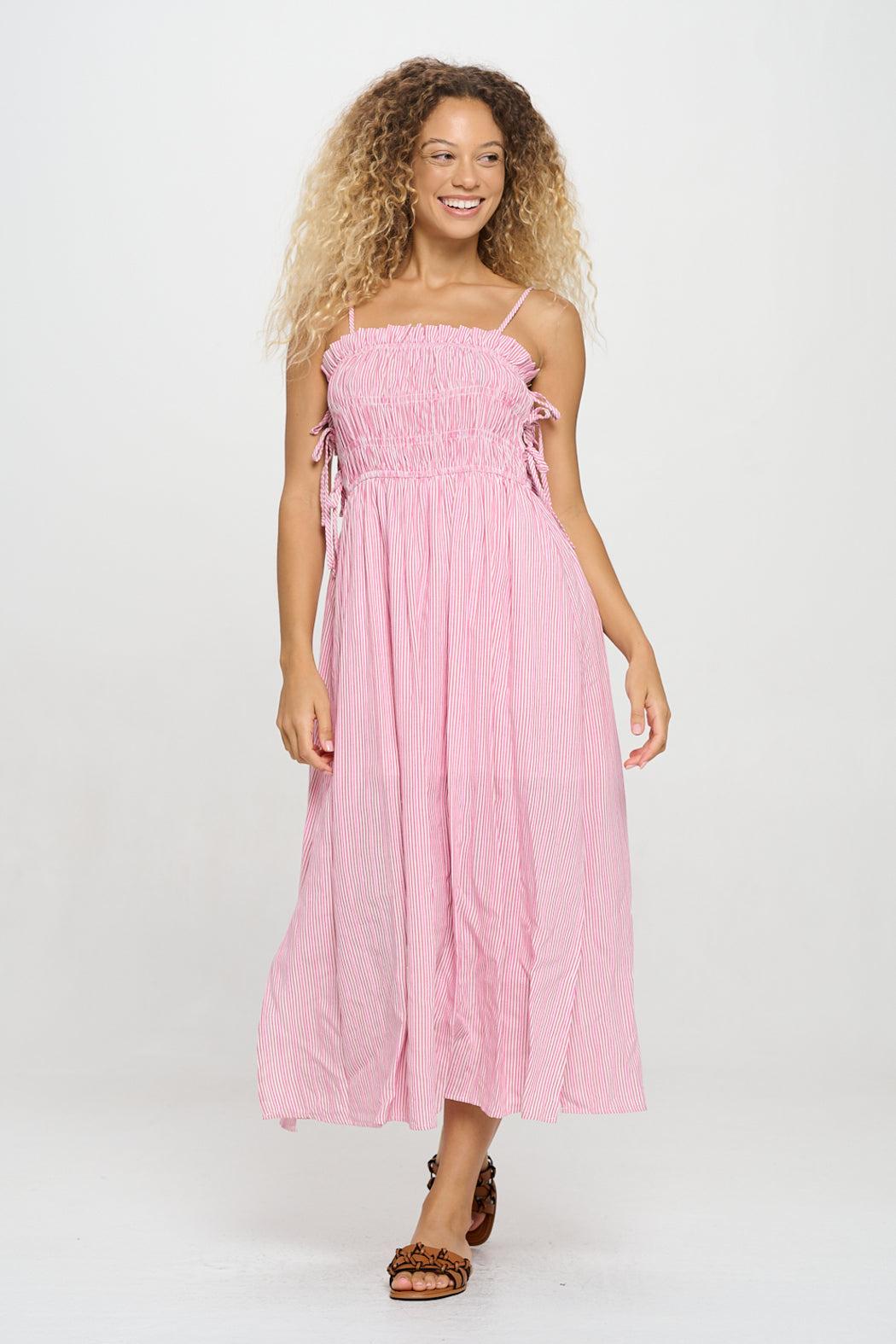 Berry Burst Stripe Maxi Dress Product Image