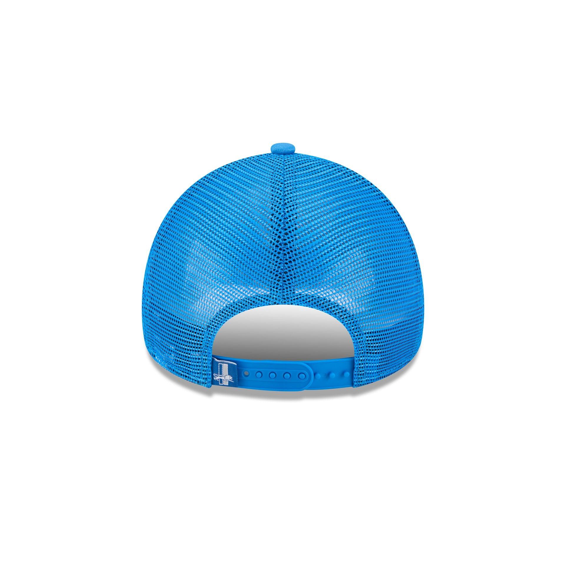 Detroit Lions Distressed 9FORTY A-Frame Trucker Hat Male Product Image