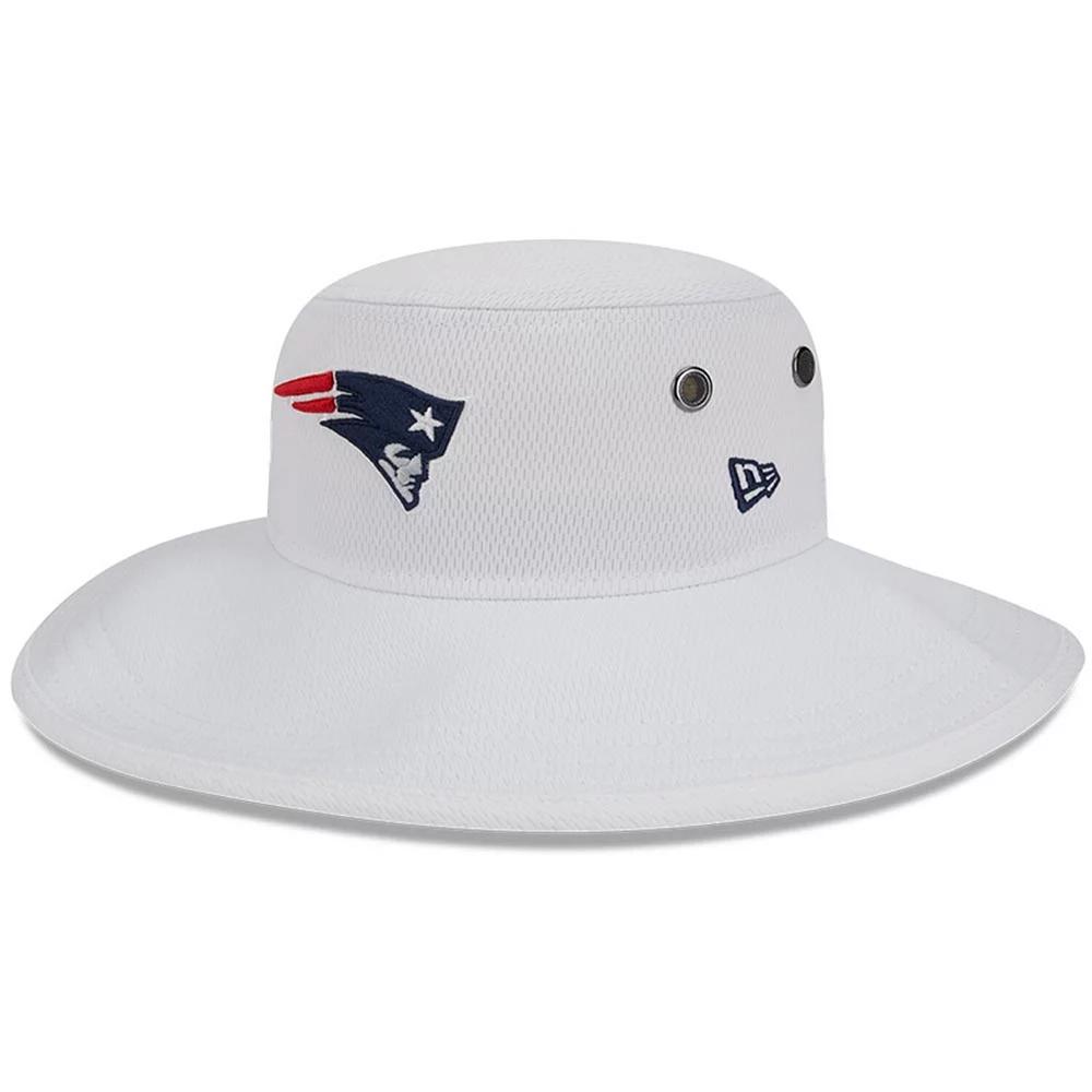 Men's New Era White New England Patriots 2023 NFL Training Camp Panama Bucket Hat Product Image