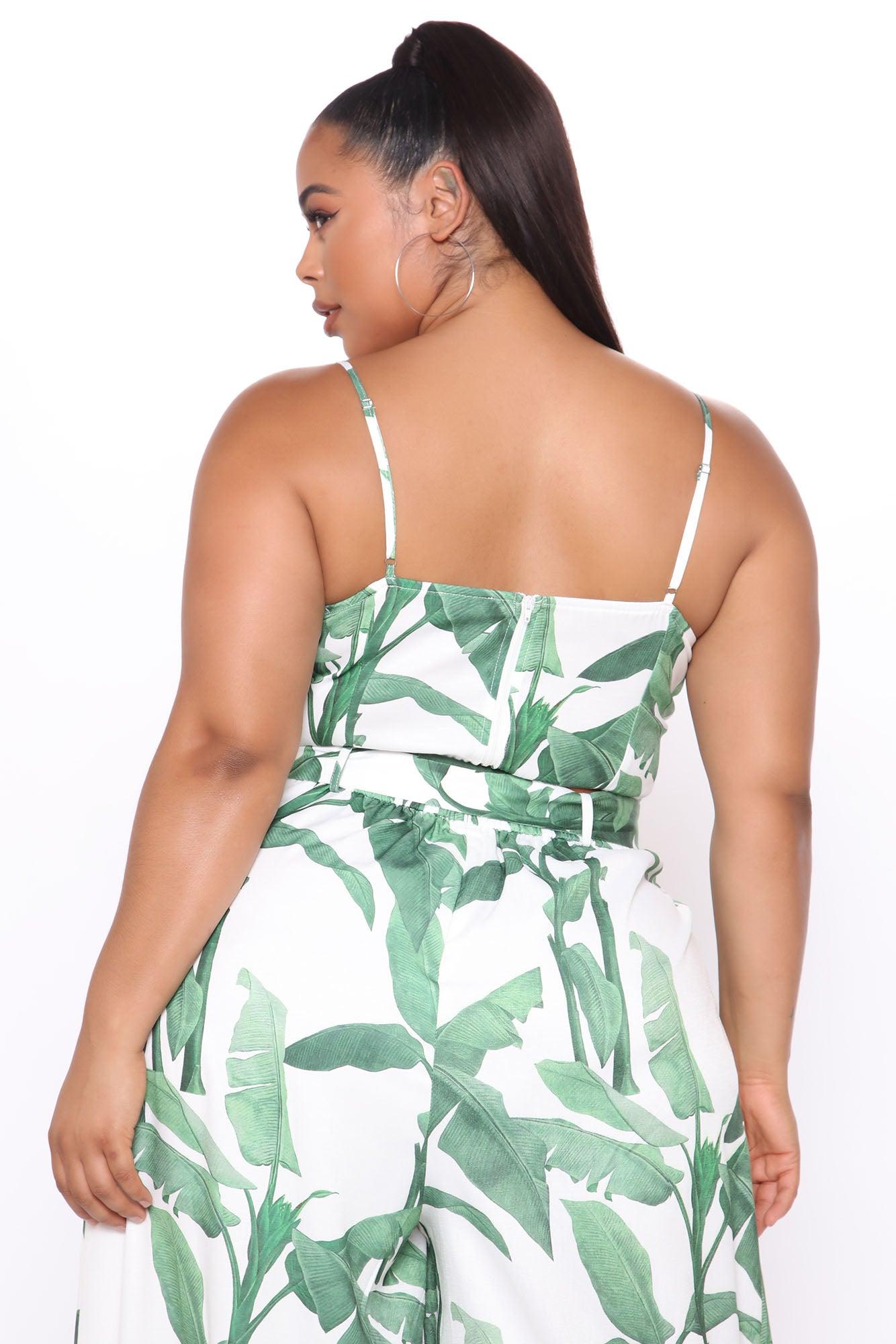 Ibiza Nights Tropical Pant Set - Green/combo Product Image