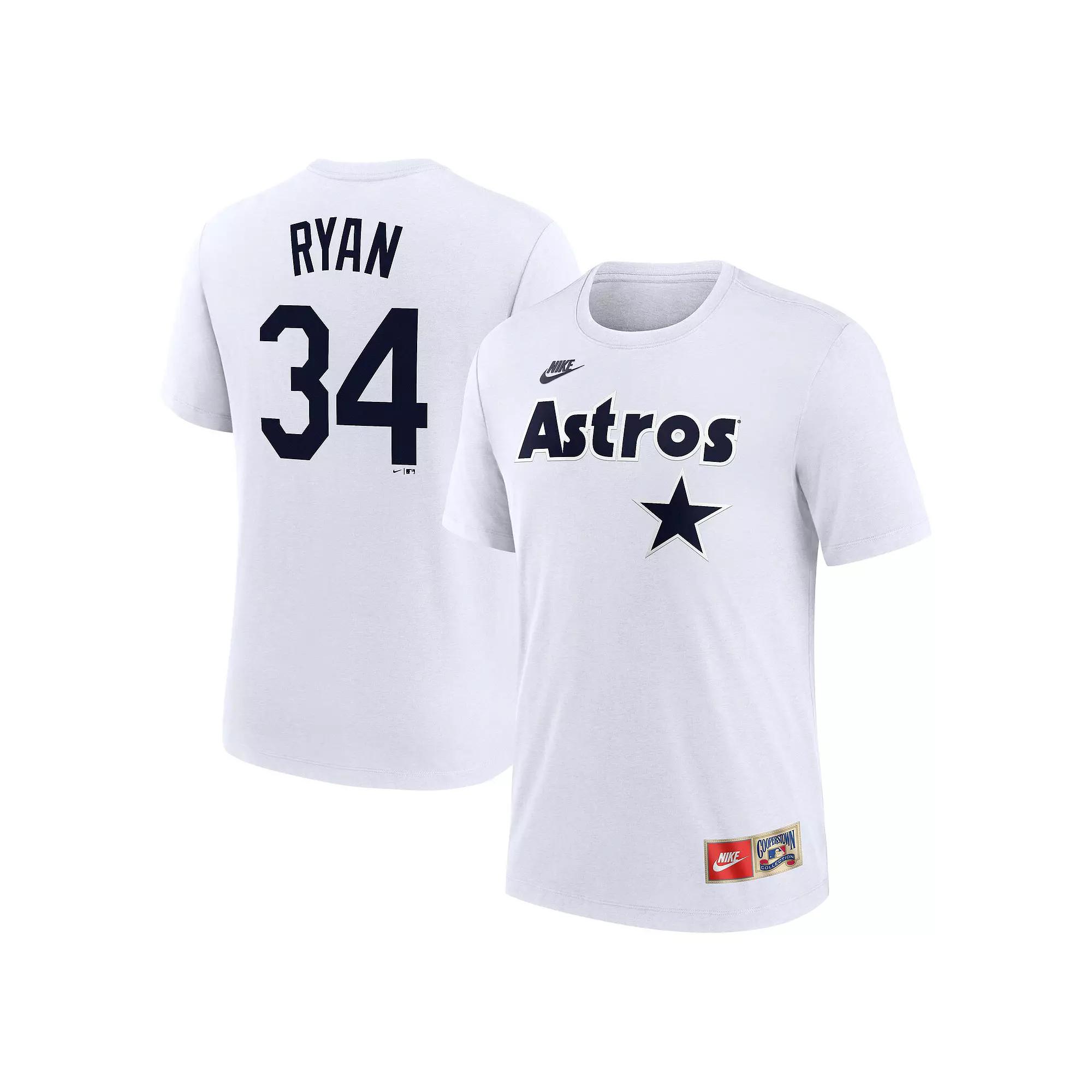 Men's Nike Nolan Ryan White Houston Astros Cooperstown Collection Name & Number Tri-Blend T-Shirt,  Product Image
