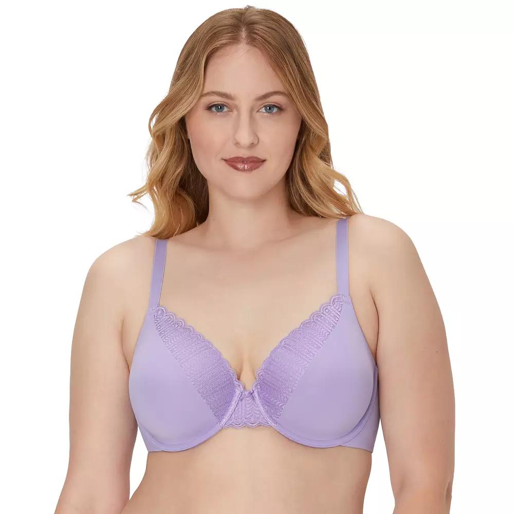Maidenform Comfort Devotion Full Coverage Lace Trim Bra 9404, Women's, Size: 40 C, Salty Purple Product Image