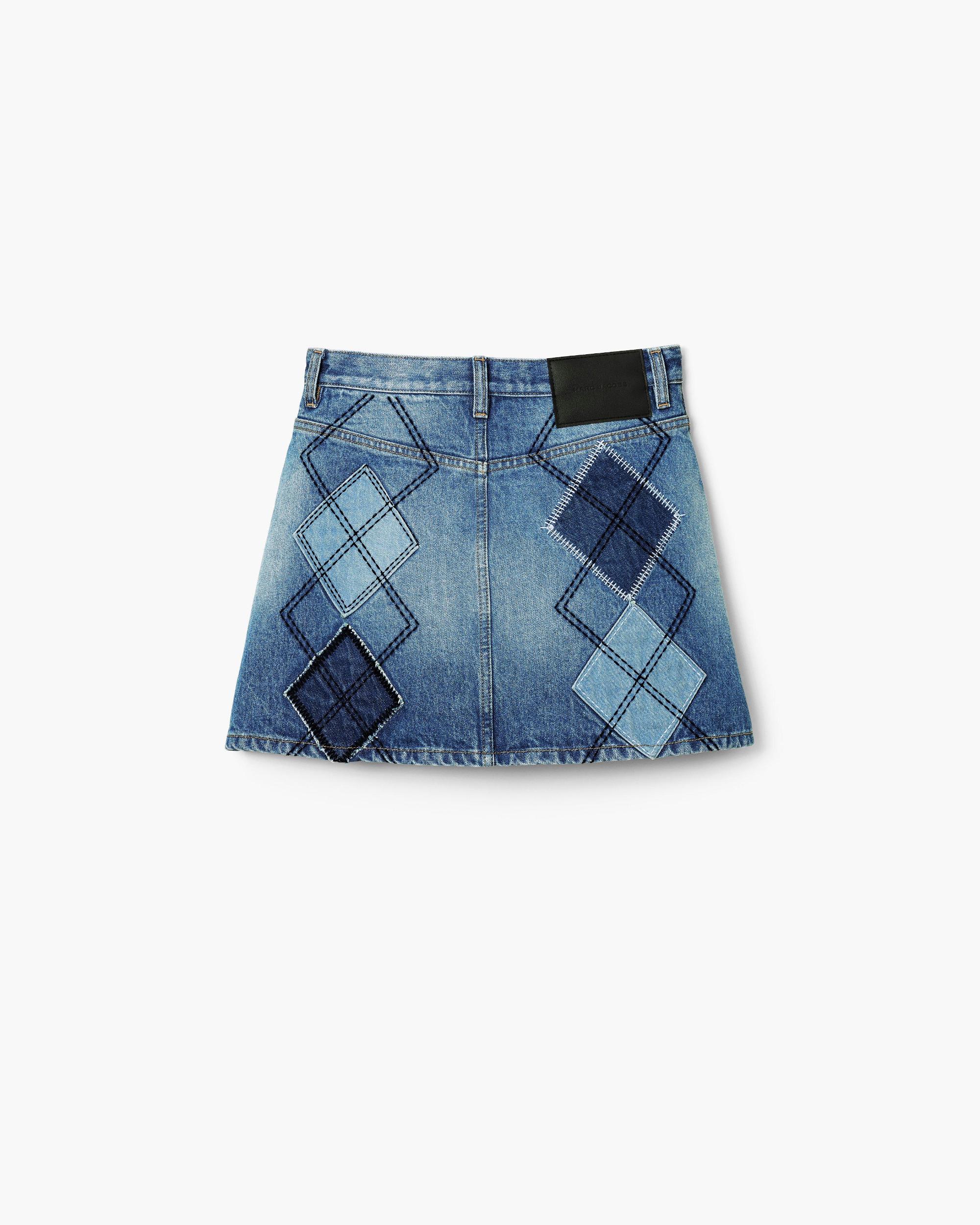 Argyle Patchwork Mini Skirt Product Image