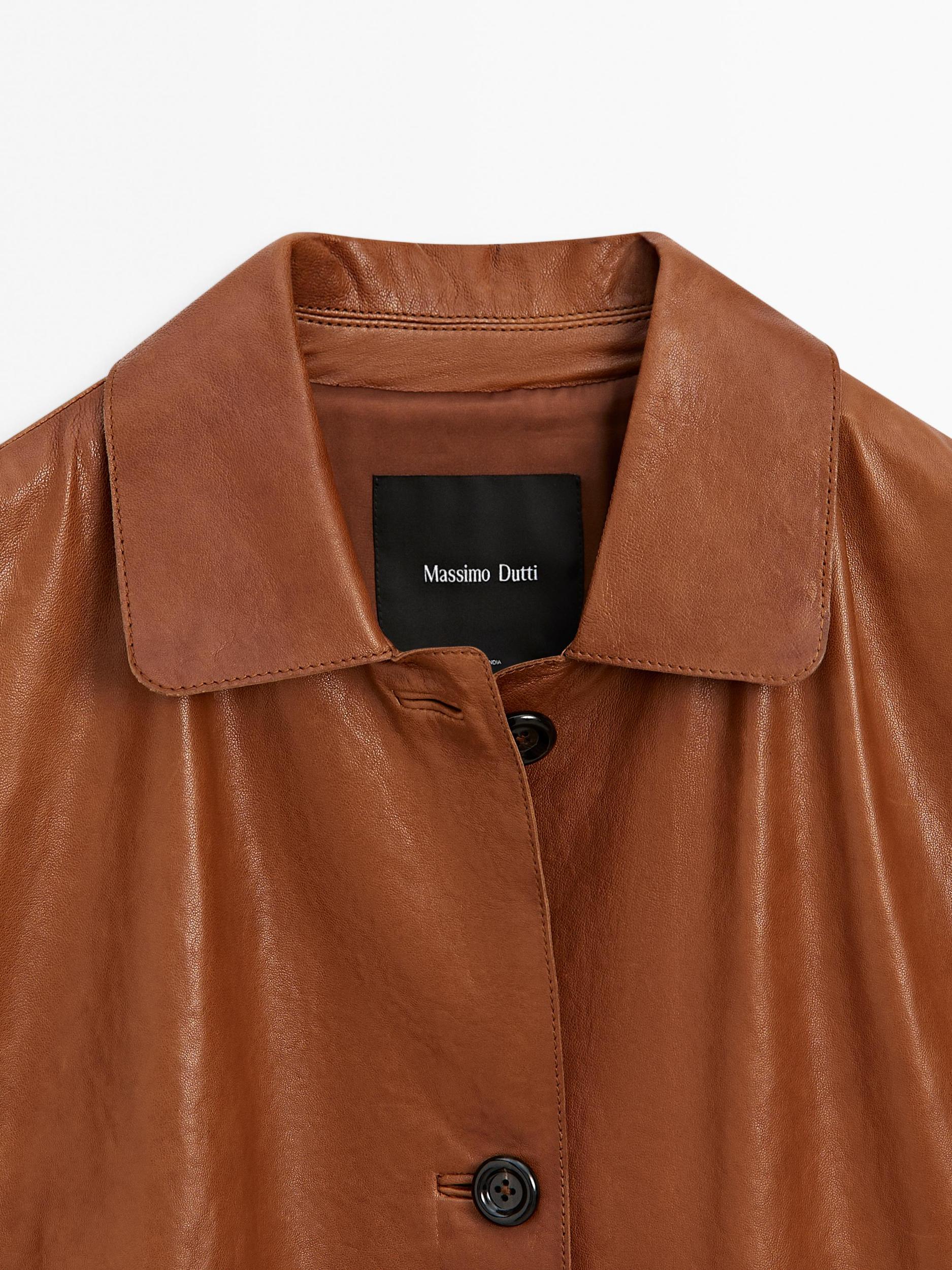 Long nappa leather coat Product Image