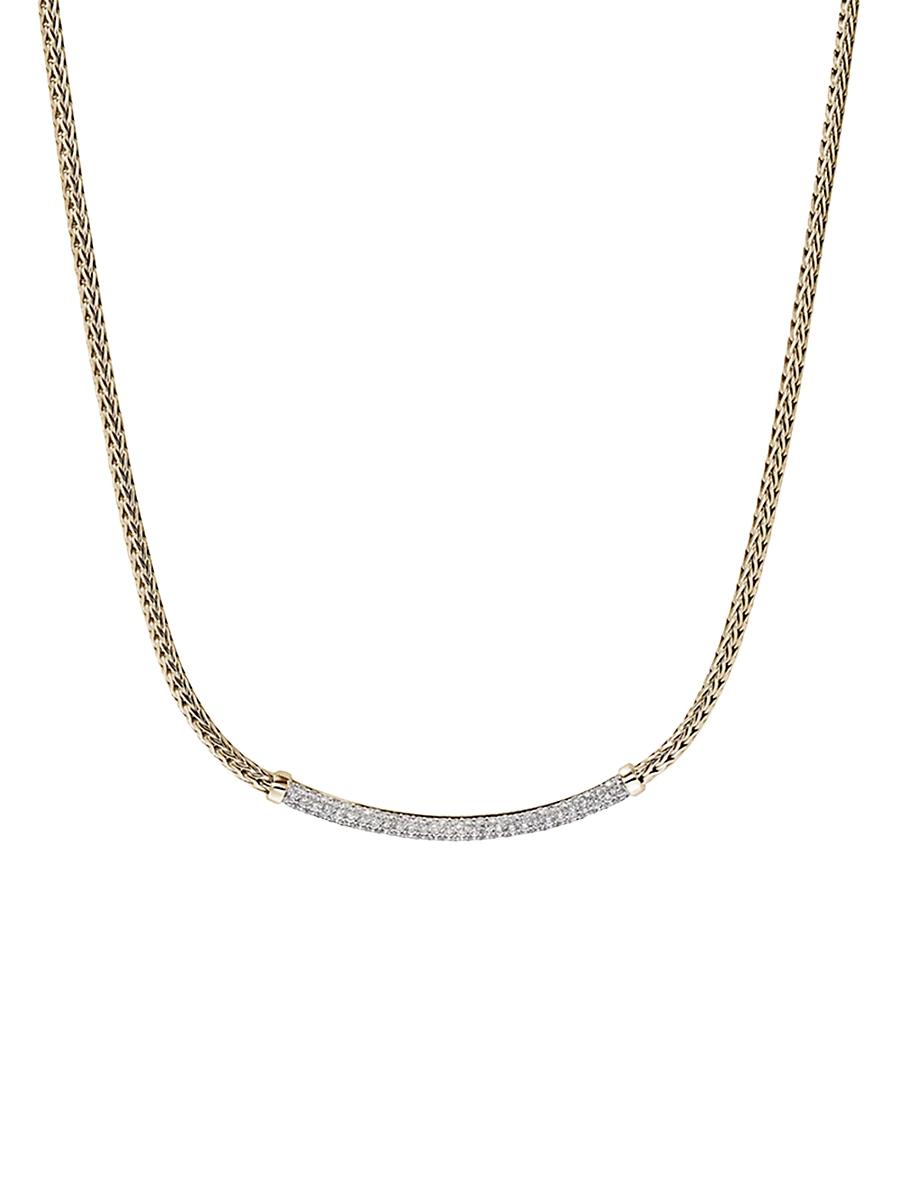 Womens JH Essentials 14K Yellow Gold & 0.71 TCW Diamond Pav Necklace Product Image