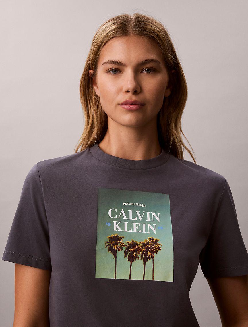 Palm Tree Logo Graphic T-Shirt Product Image