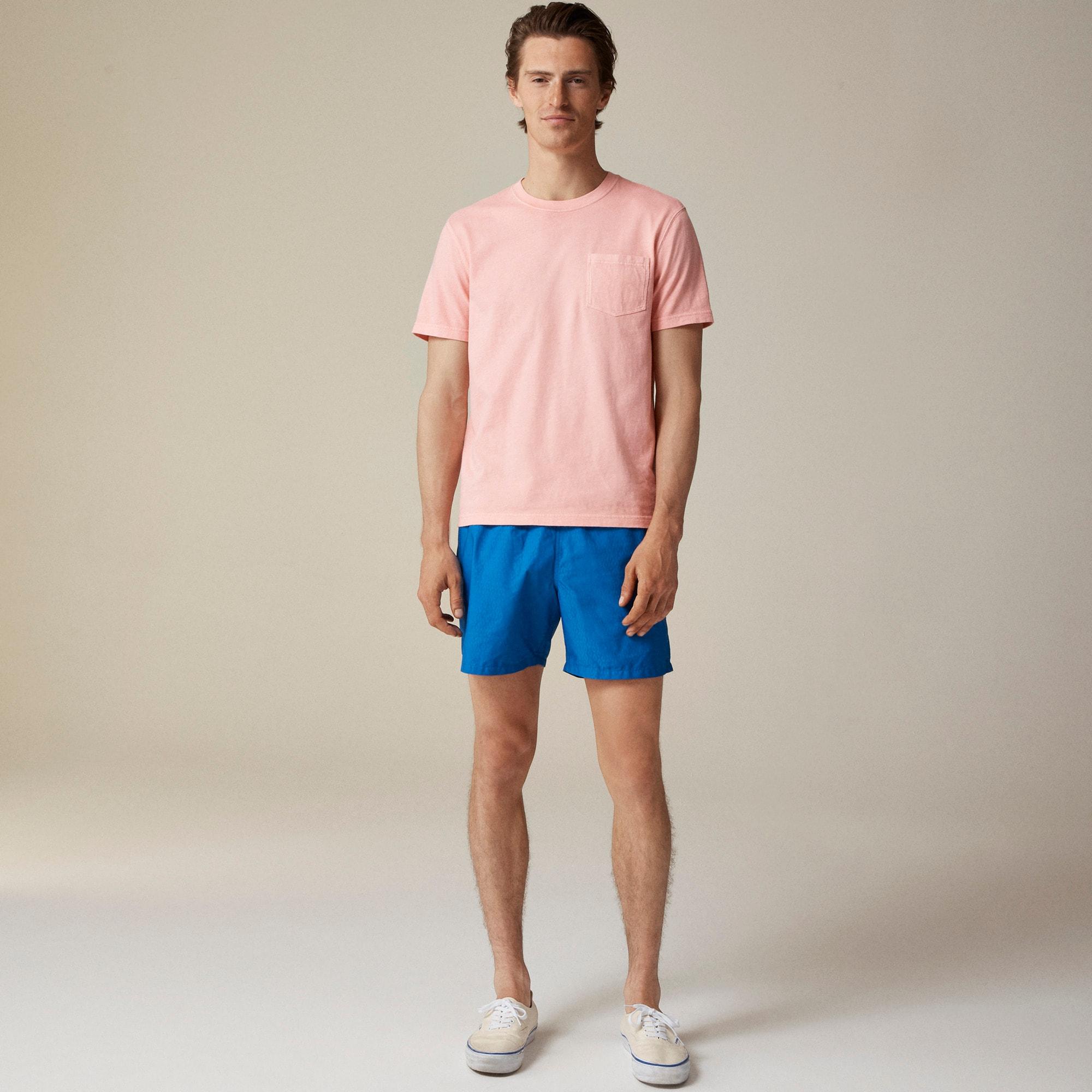 Vintage-wash cotton pocket T-shirt Product Image