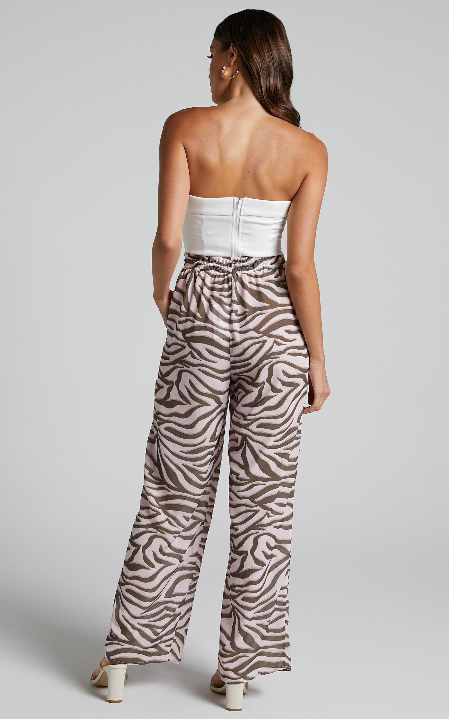Aegir Pants - Mid Rise Relaxed Straight Leg Pants in Wild Zebra Product Image