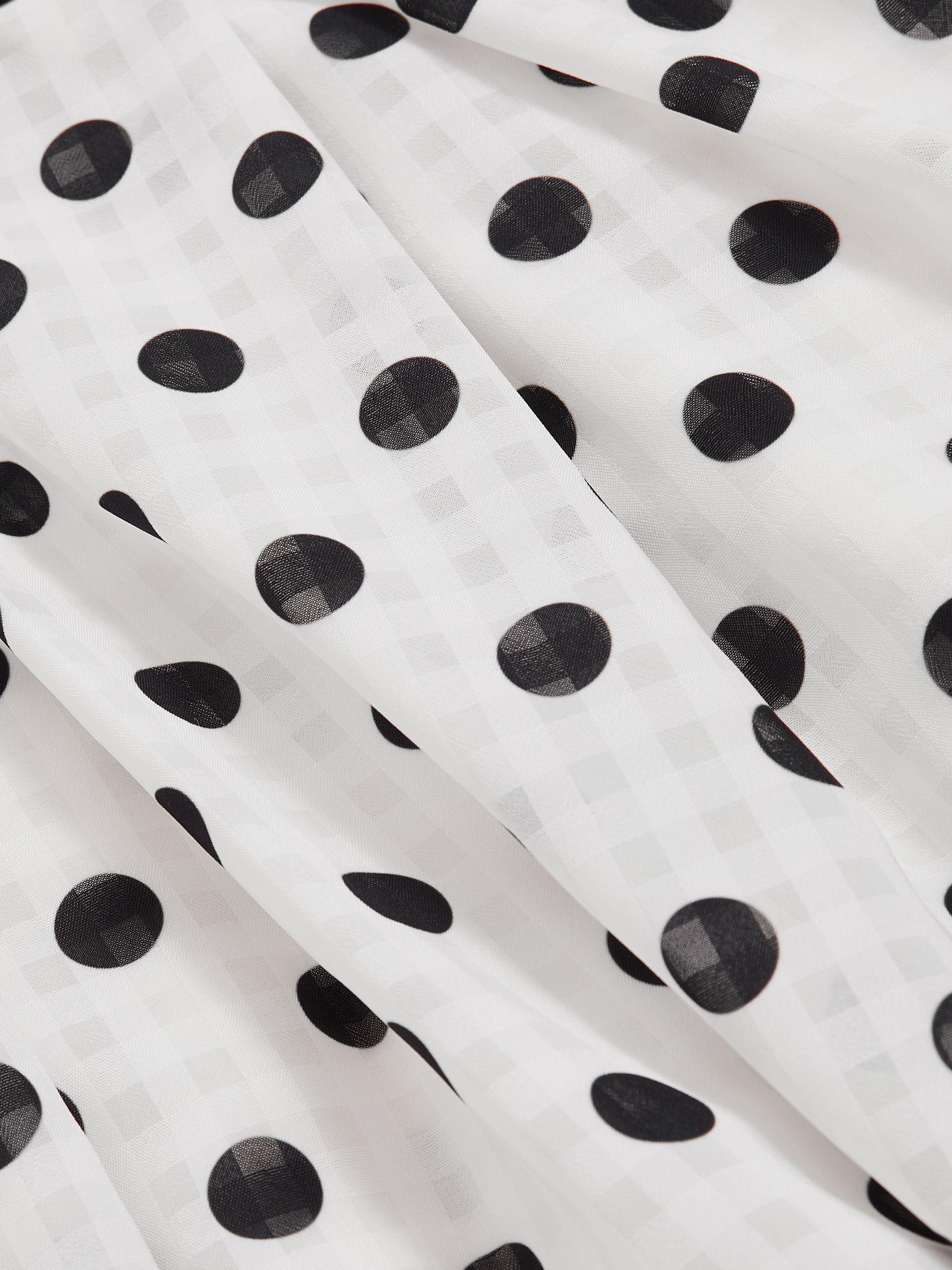 Polka Dot Midi Dress in Black/White Product Image