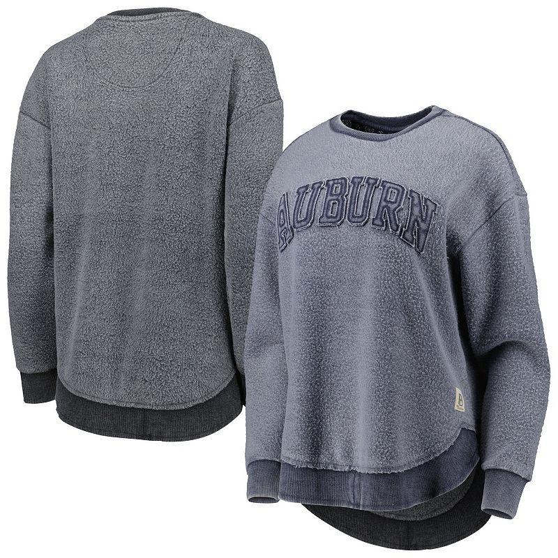 Women's Pressbox Navy Auburn Tigers Ponchoville Pullover Sweatshirt, Size: Medium, Blue Product Image