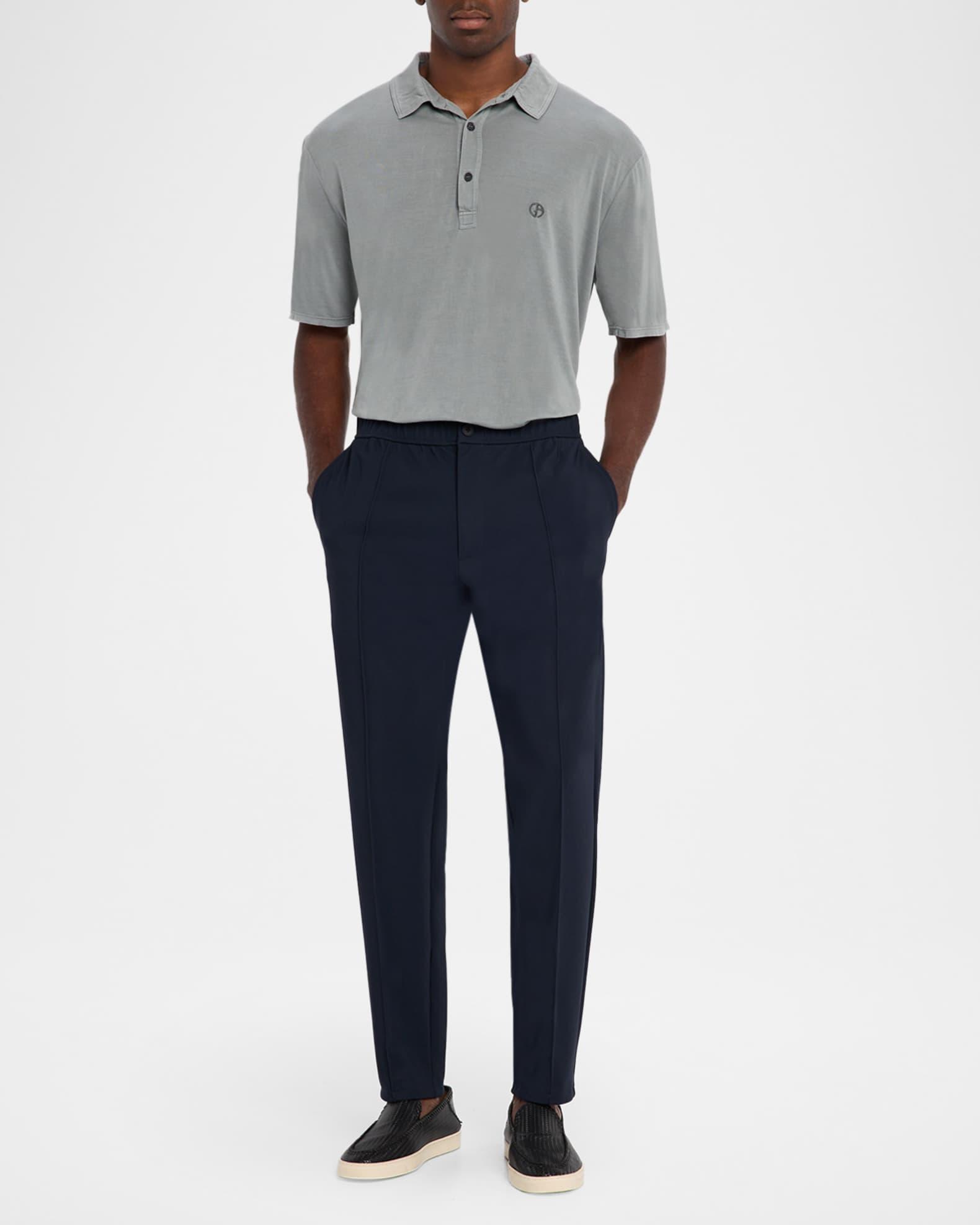 Men's Silk and Cotton Jersey Polo Shirt Product Image