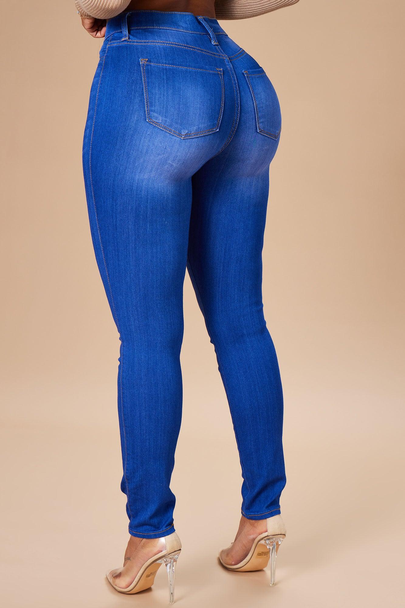 Emma Super Stretch High Rise Skinny Jean - Blue Product Image
