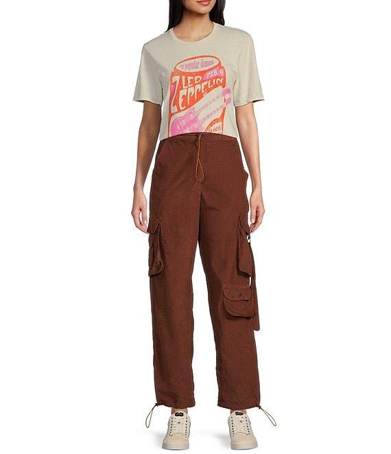 Angie Corduroy Solid Cargo Pants Product Image