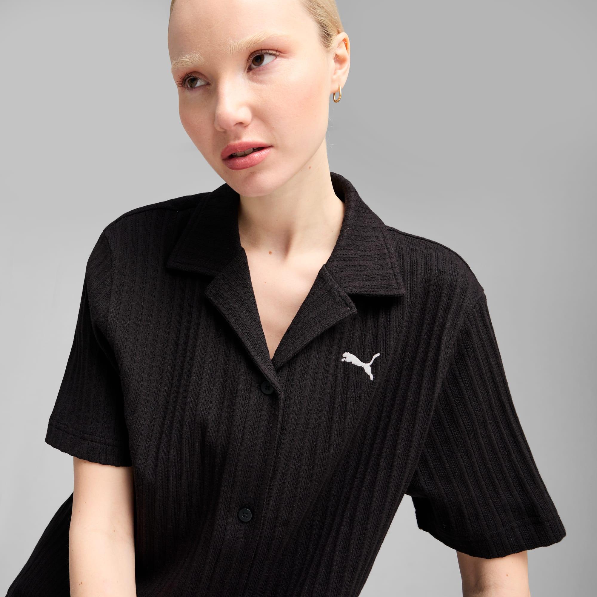 PUMA WARDROBE ESSENTIALS Women's Pointelle Shirt Product Image