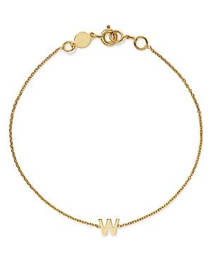 Womens 14K Yellow Gold Initial Charm Bracelet Product Image