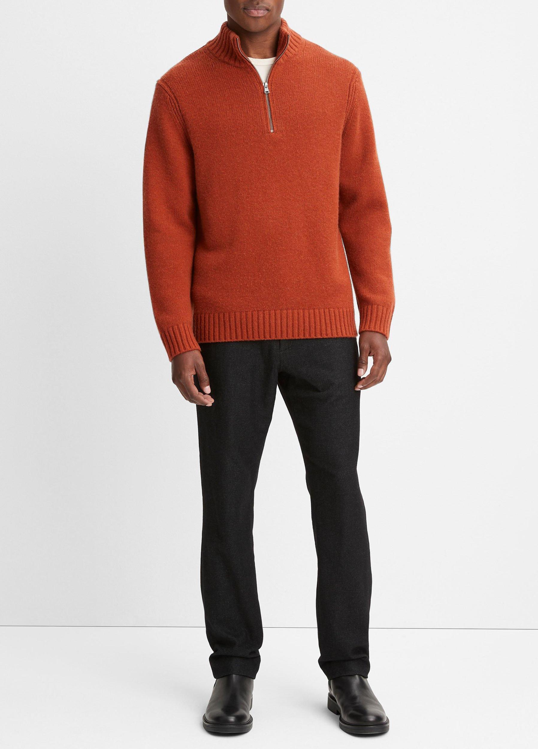 Wool-Cashmere Relaxed Quarter-Zip Sweater Product Image