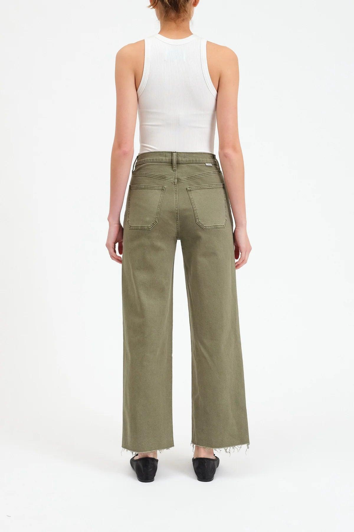 Pleaser Utility High Rise Wide Ankle - Jade Product Image