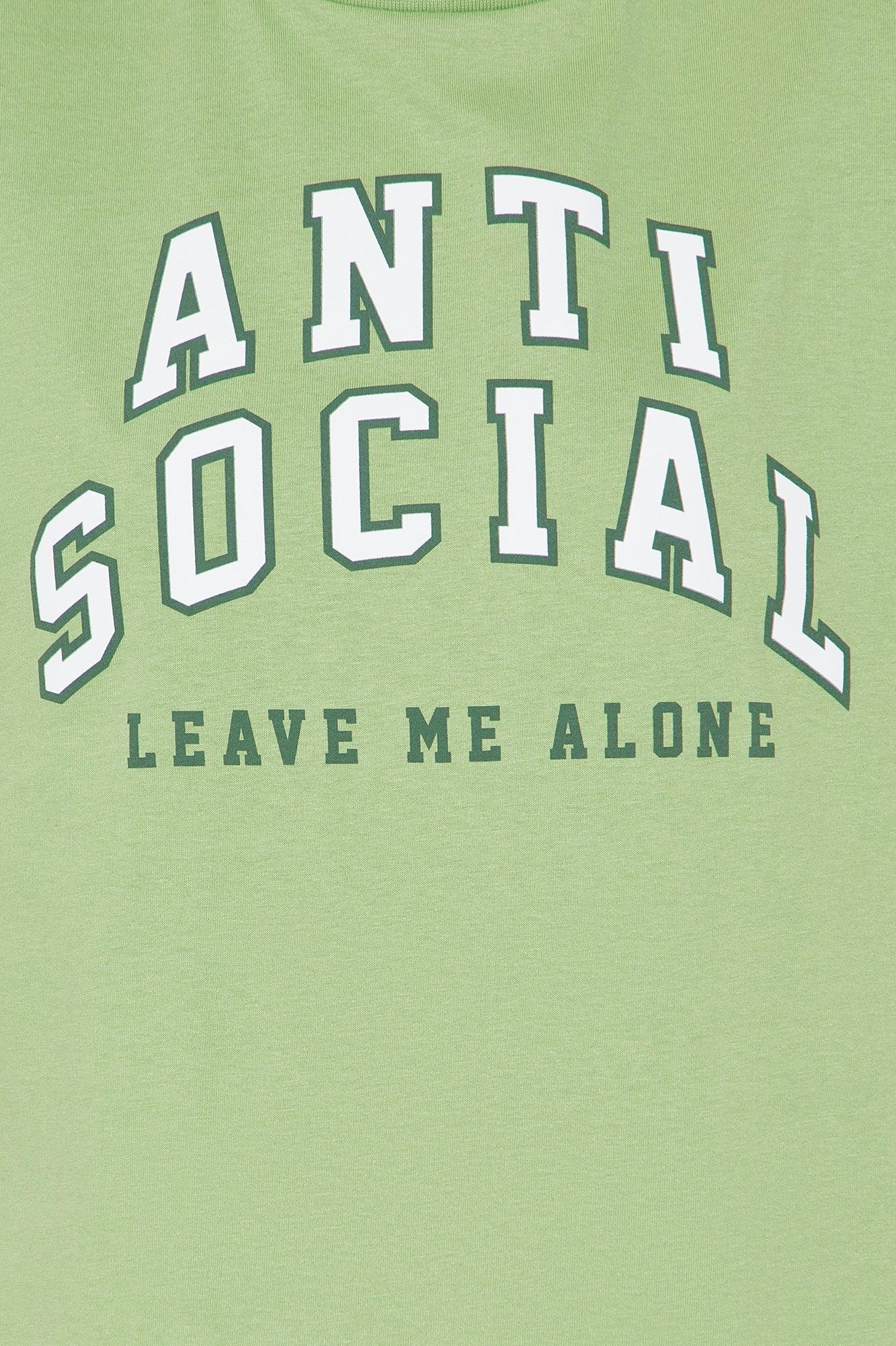 Anti-Social Oversized Tee - Sage Product Image