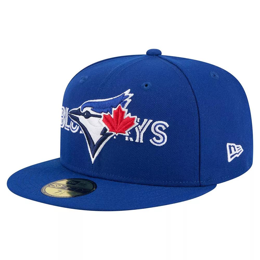Men's New Era Royal Toronto Blue Jays Overlap 59FIFTY Fitted Hat, Size: 7 1/4, Jay Blue Product Image