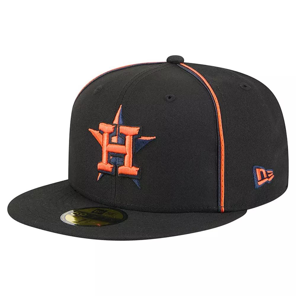 Men's New Era Black Houston Astros Soutache 59FIFTY Fitted Hat,  Product Image