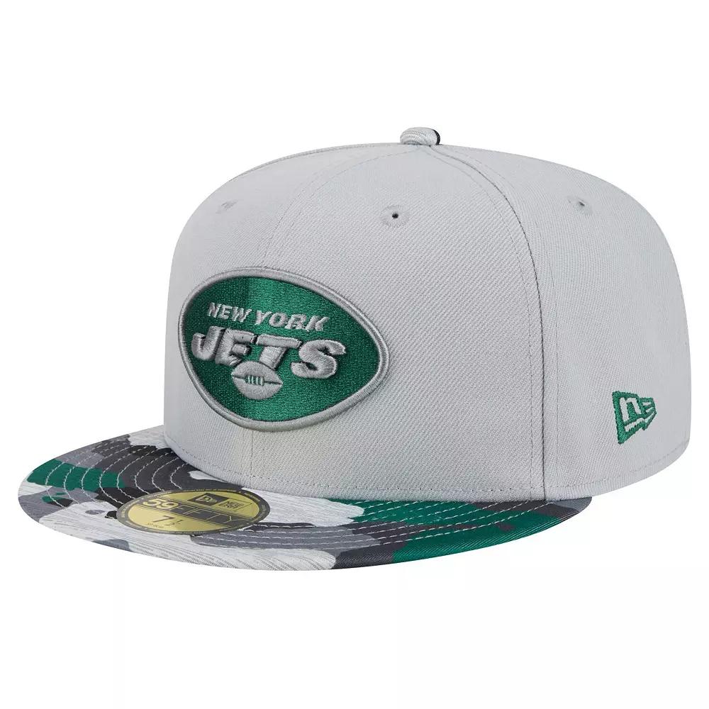 Men's New Era Gray New York Jets Active Camo 59FIFTY Fitted Hat,  Product Image