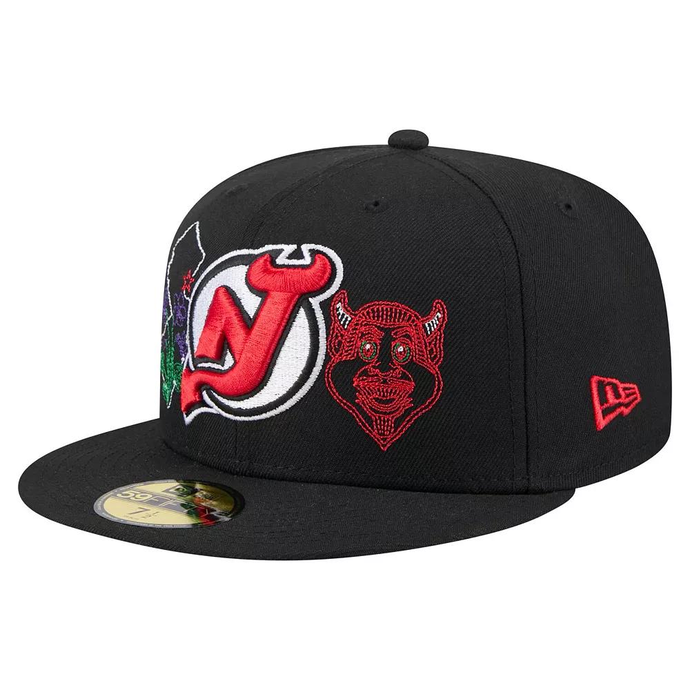 Men's New Era Black New Jersey Devils State Stitch 59FIFTY Fitted Hat, Size: 7, Nhl Black Product Image