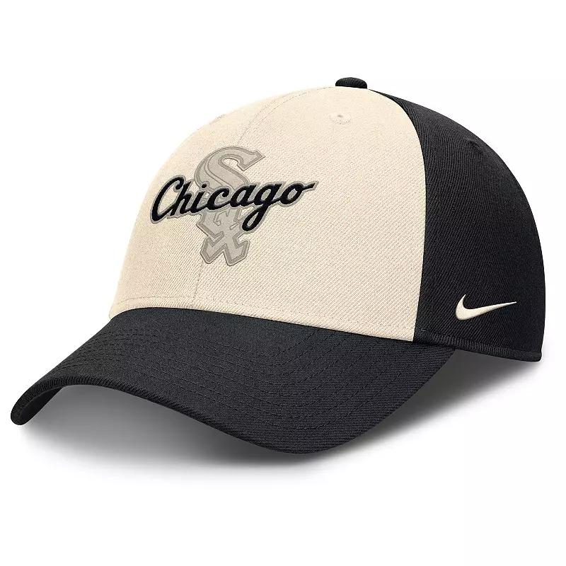 Men's Nike White/Black Chicago White Sox Club Performance Adjustable Hat, Size: Medium/Large Product Image