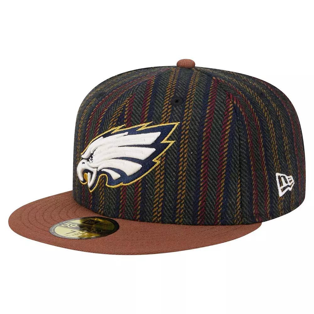 Men's New Era Philadelphia Eagles Vintage Herringbone 59FIFTY Fitted Hat, Size: 6 7/8, Brown Product Image