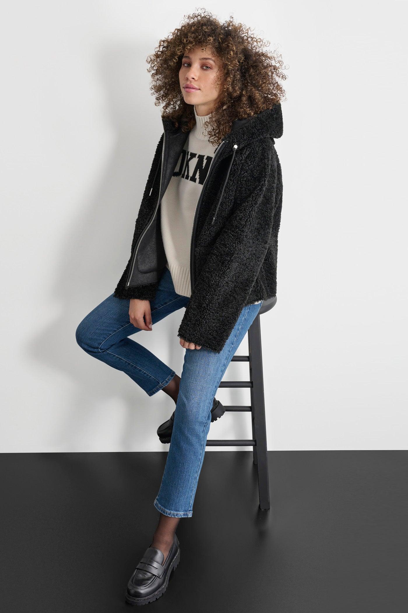 REVERSIBLE FAUX SHEARLING JACKET Product Image