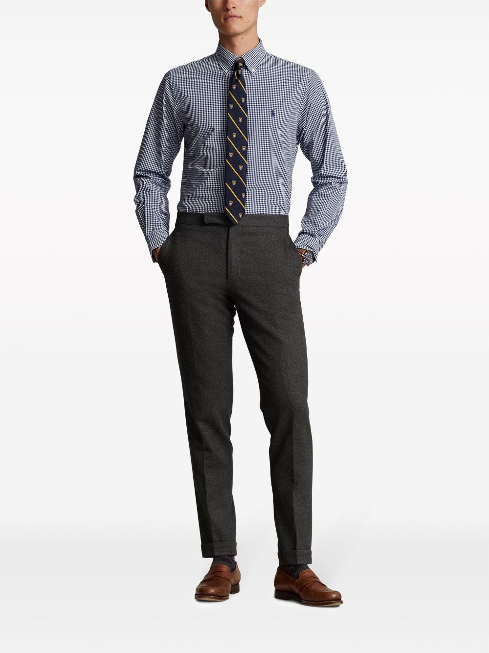 mini check.pattern cotton shirt Product Image