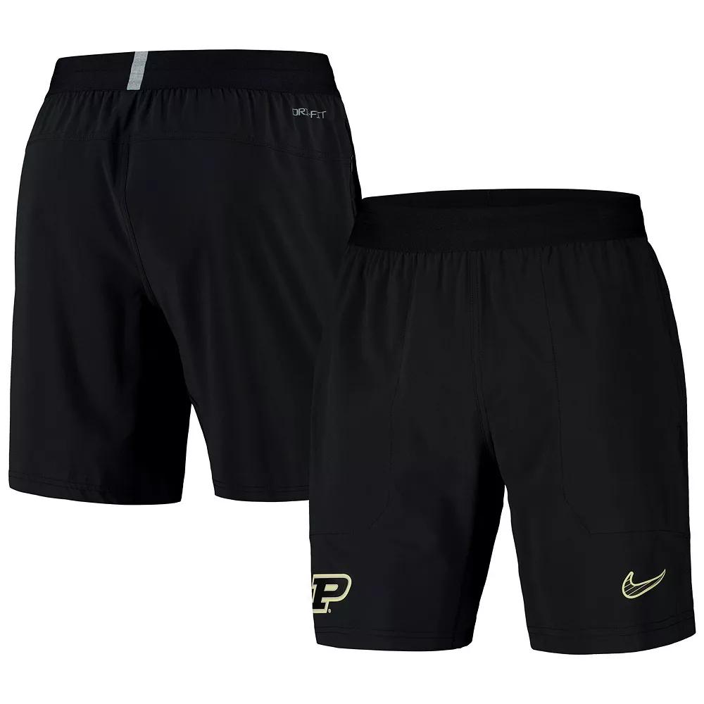 Men's Nike Black Purdue Boilermakers 2024/25 Sideline Performance Woven Shorts, Size: 3XL Product Image
