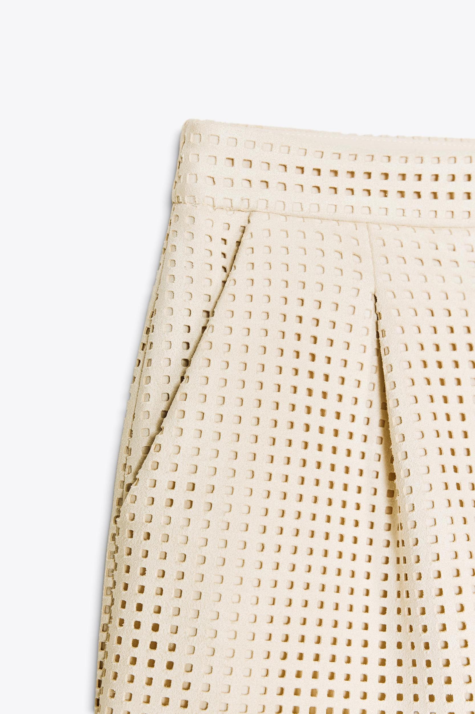 FAUX SUEDE EYELET SHORTS Product Image