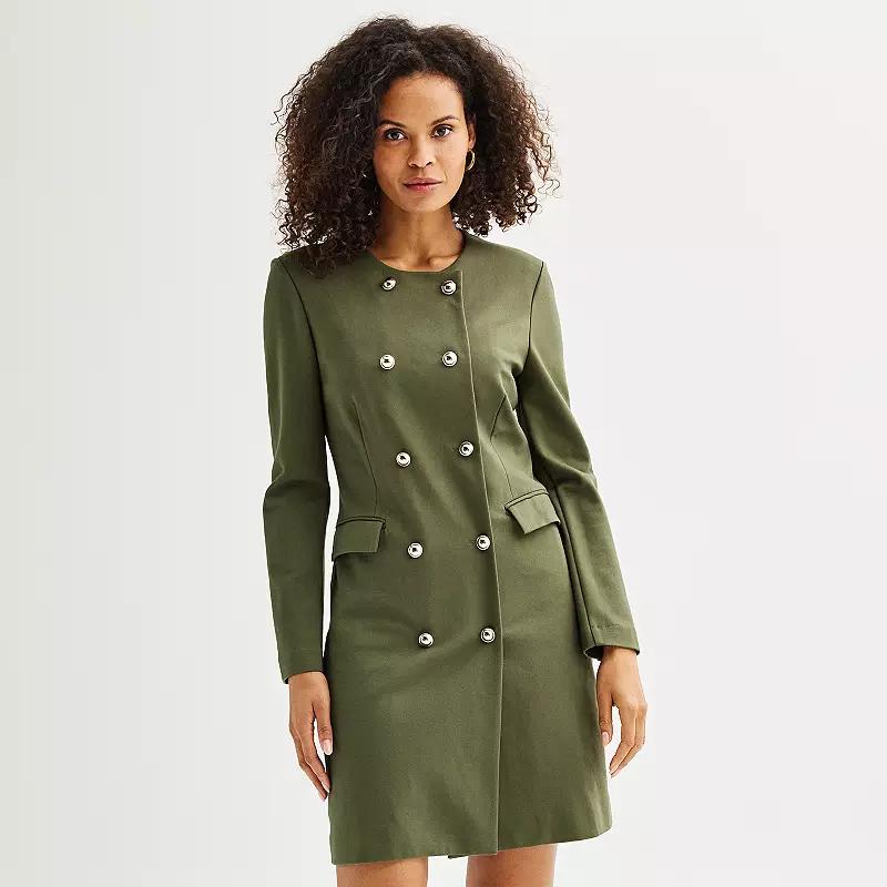 Women's Nanette Lepore Long Sleeve Blazer Dress, Size: 14, Green Product Image