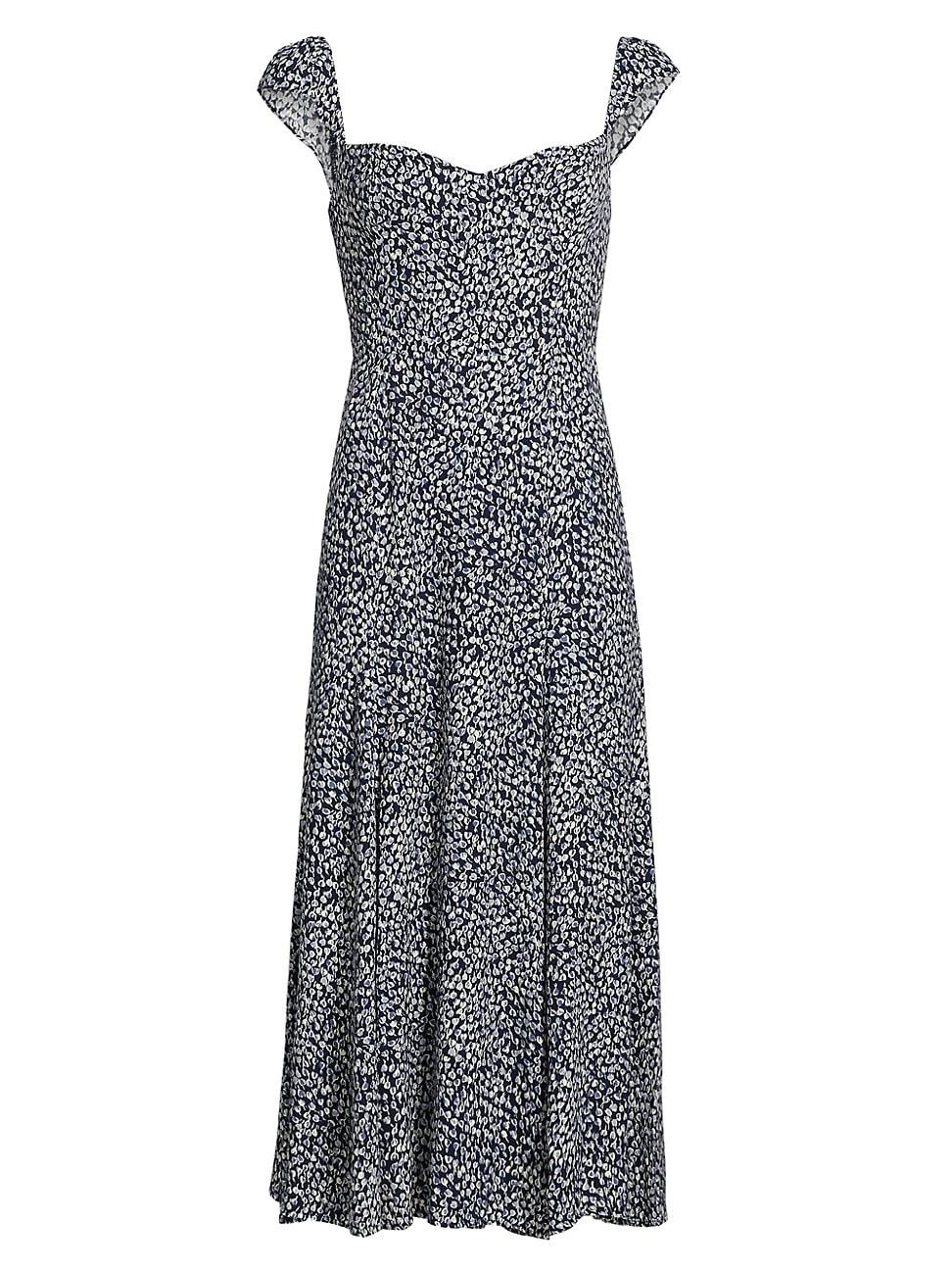 Womens Bryson Floral Sweetheart Midi-Dress Product Image