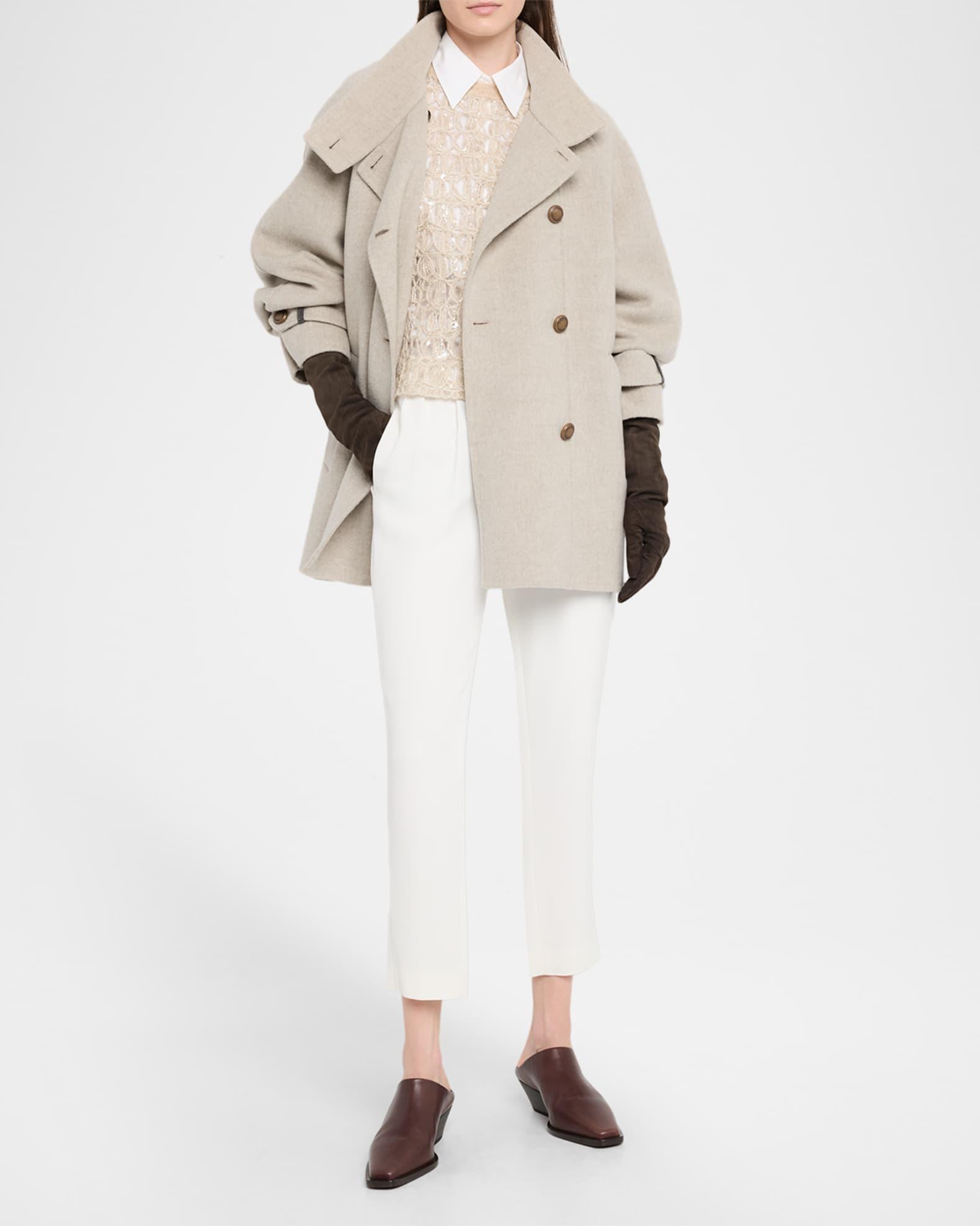 Melton Wool-Cashmere Double-Breasted Coat Product Image