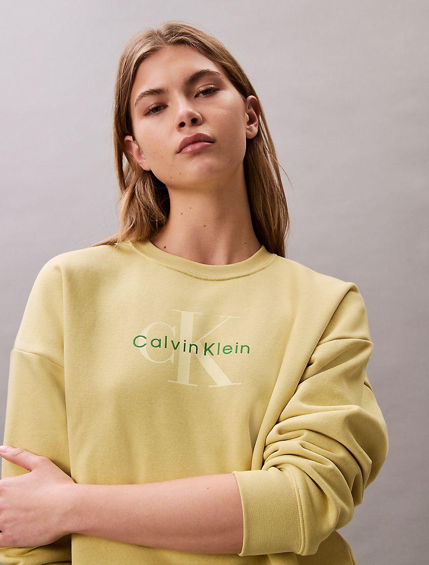 Fleece Monogram Logo Relaxed Sweatshirt Product Image