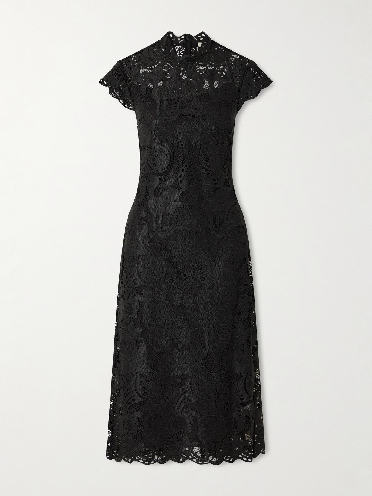 STAUD Rosaline Guipure Lace Cocktail Dress In Black Product Image