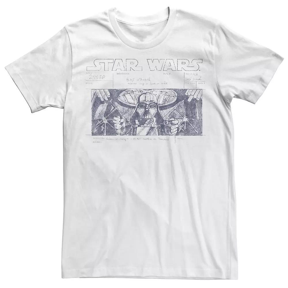 Men's Star Wars Darth Vader Ship Sketch Poster Tee,  Product Image