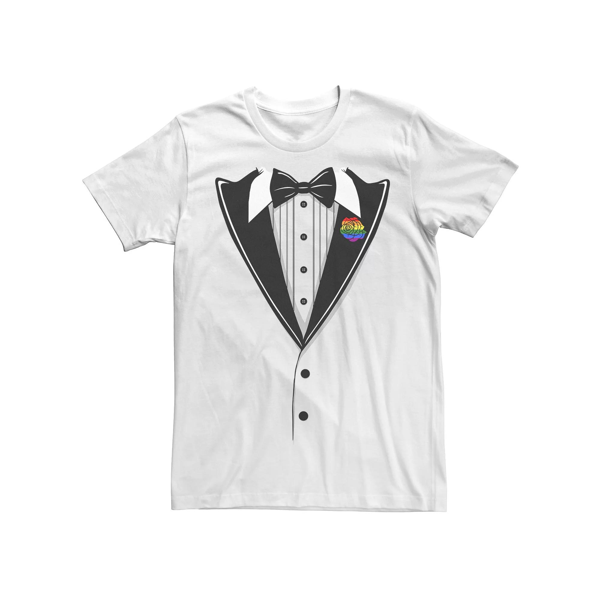 Men's Tuxedo Colorful Rose Tee,  Product Image