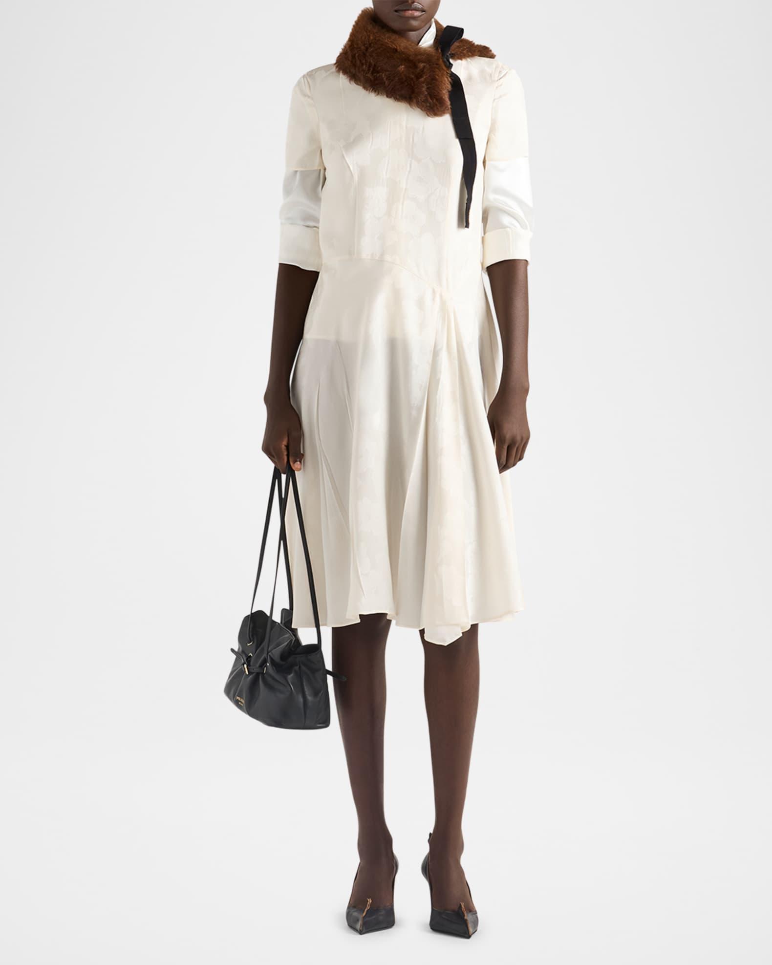 Floral Jacquard Asymmetric Dress Product Image