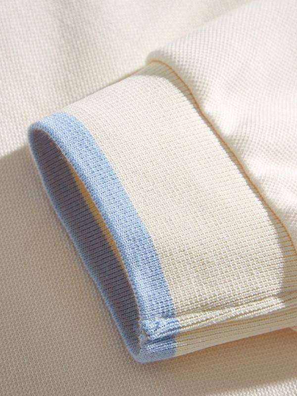 Men's Solid Lapel Neck Sweatshirt Product Image