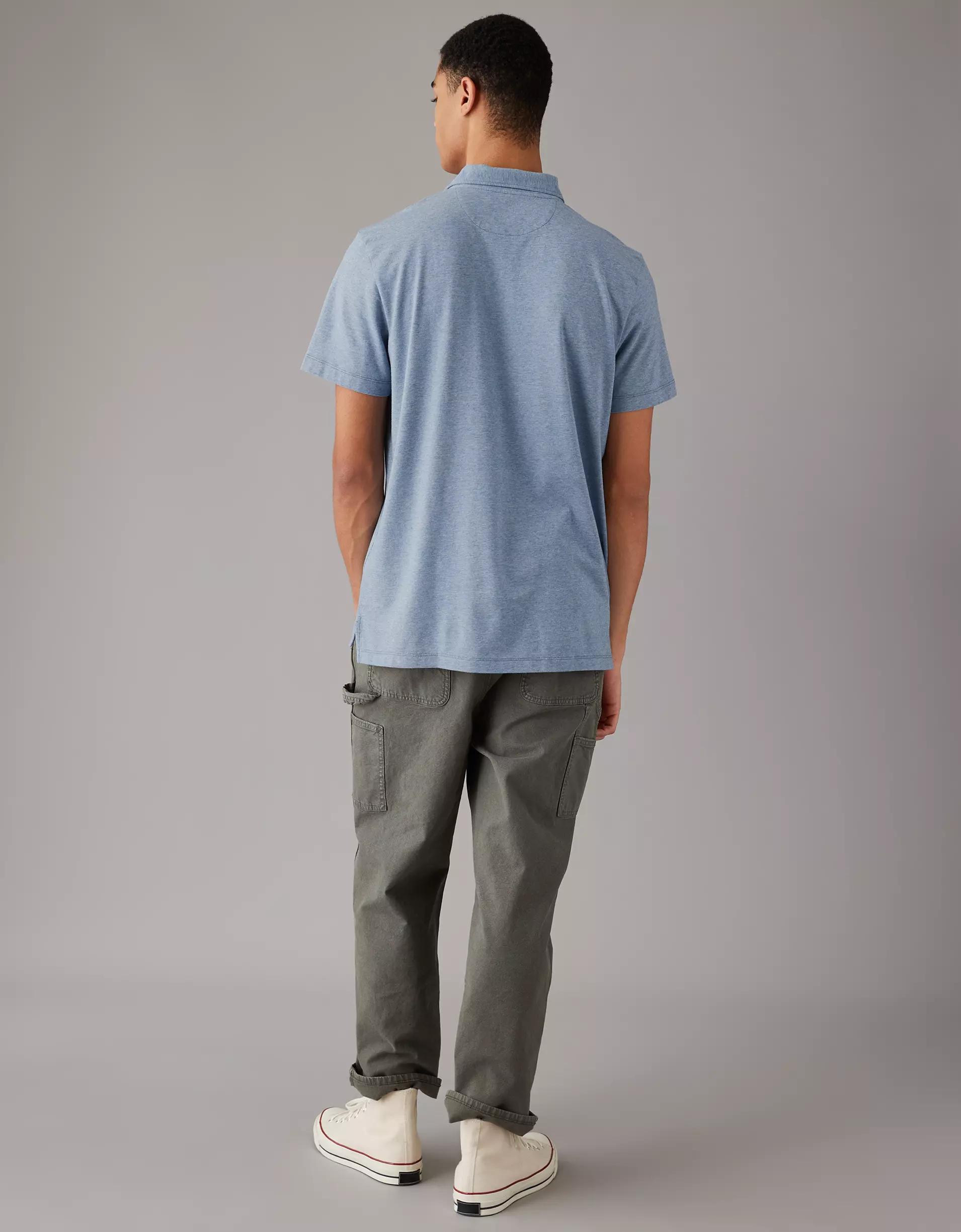 AE Lived-In Jersey Polo Shirt Product Image