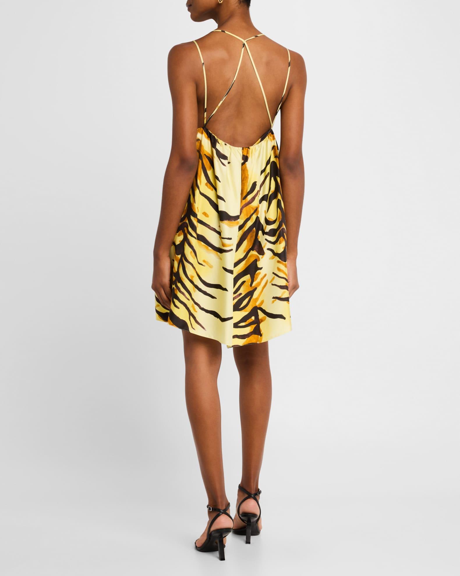 Ceil Printed Silk Mini Dress Product Image