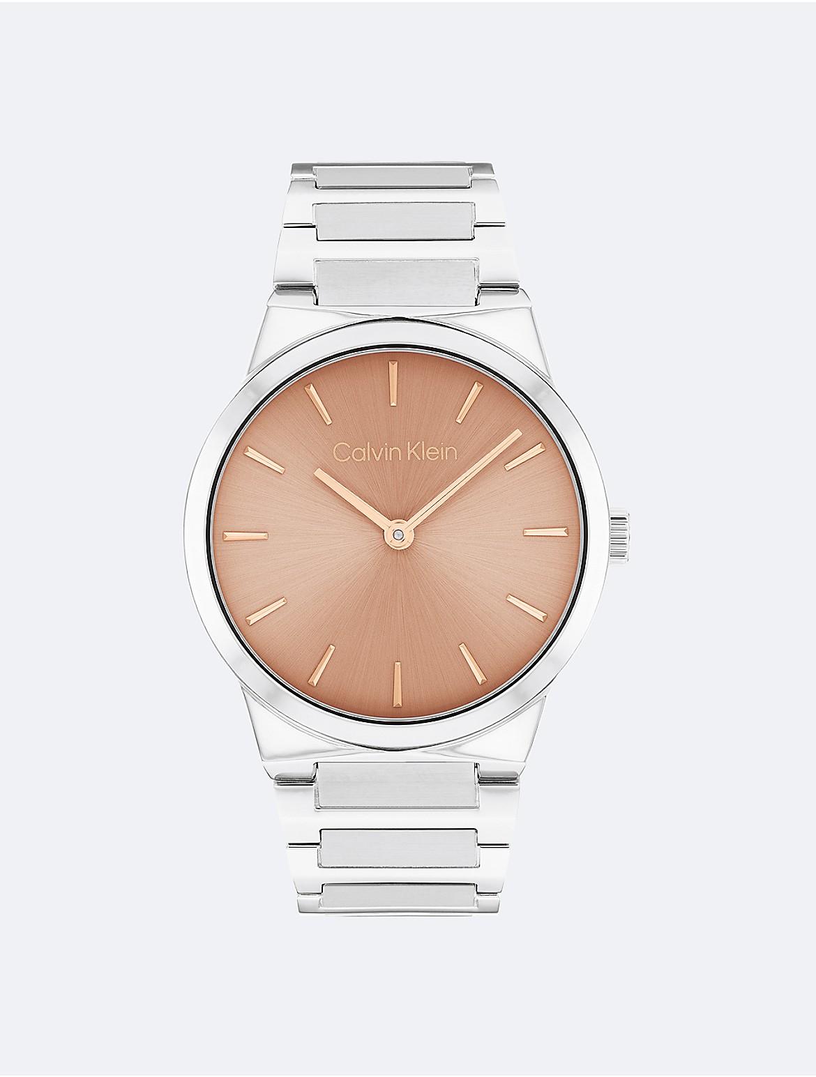 Calvin Klein Mens Minimalist Integrated Link Bracelet 32mm Watch - Metallic Product Image