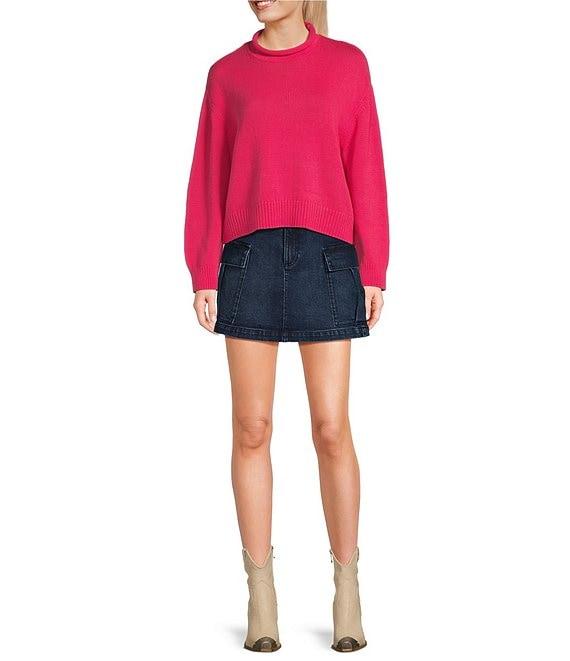 Copper Key Cargo Denim Mini Skirt Product Image