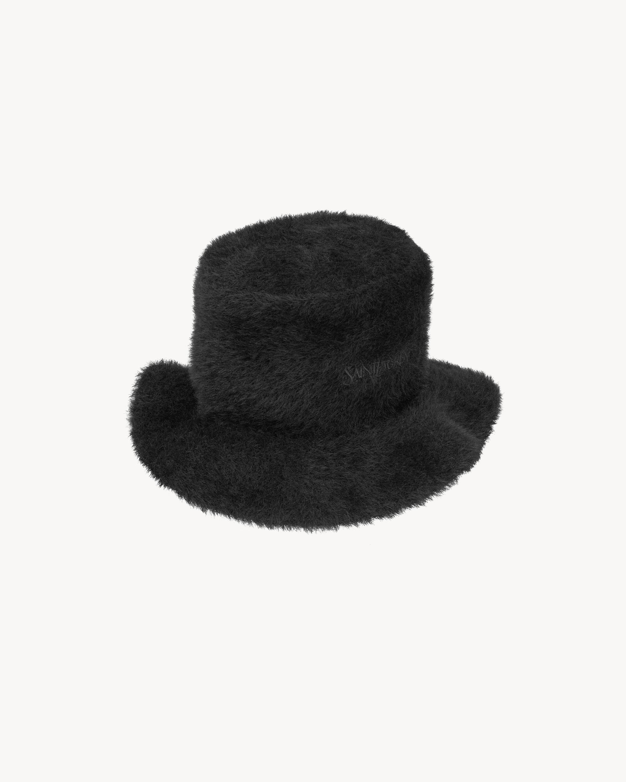 SAINT LAURENT embroidered bucket hat in knit Product Image