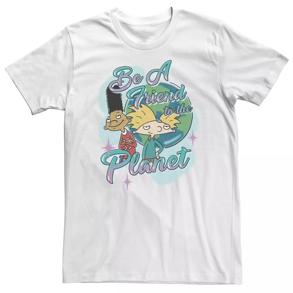 Big & Tall Hey Arnold Cool Earth Friends Tee, Men's,  Product Image